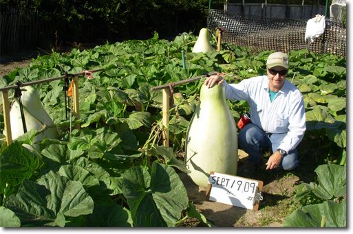 Chris Lyons with Long Gourd